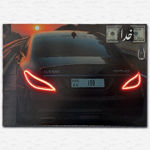خرید تابلو نئونی بنز CLS | چاپ UV روی PVC + نورپردازی لبه - نیپ آرت